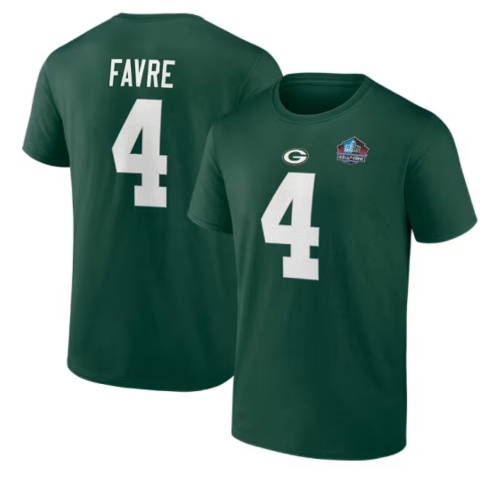 NFL Brett Favre Green Bay Packers t shirt Hall of Fame